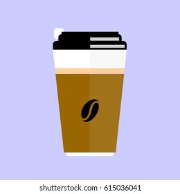 Vector glass for coffee
