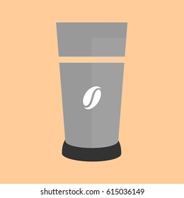 Vector glass for coffee