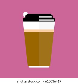 Vector glass for coffee