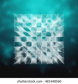 Vector glass - cube illustration