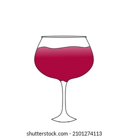 vector of a glass cup containing a refreshing cold drink