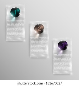 Vector glass design concept template