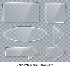 Vector glass design elements for game and web