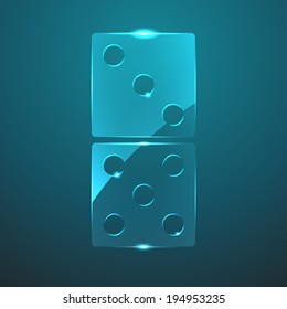 Vector glass domino icon. Eps10