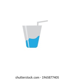 vector glass or drinking water logo or minimalist logo