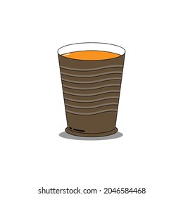 a vector glass filled with syrup