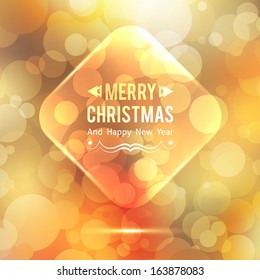 vector glass frame, christmas background