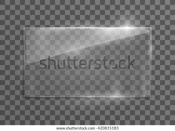 Vector glass frame. Isolated on\
transparent background. Vector illustration, eps\
10.