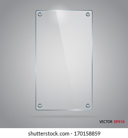 Vector glass frame with steel rivets.