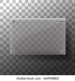 Vector glass frame with steel rivets.