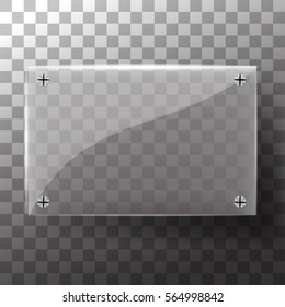 Vector glass frame with steel rivets.