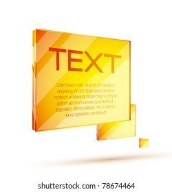 Vector glass frame for text