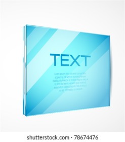 Vector glass frame for text