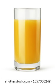 Vector Glass Of Fruit Juice On White Background