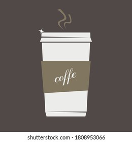 Vidrio vectorial del logotipo del café caliente
