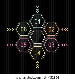 vector glass info graphic