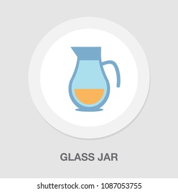 Vector Glass Jar Illustration, Glass Container Isolated