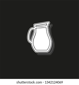 vector glass jar illustration, glass container isolated