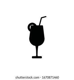 Vector glass of juice icon