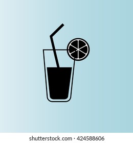 Vector glass of juice icon