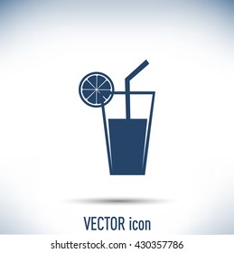 vector glass of juice icon