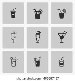 Vector glass of juice icon