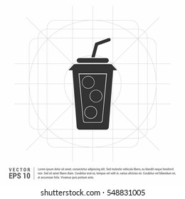 Vector glass of juice icon

