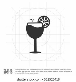 Vector glass of juice icon

