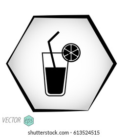 Vector glass of juice icon