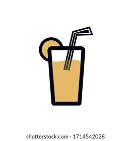 Vector glass of juice icon eps10