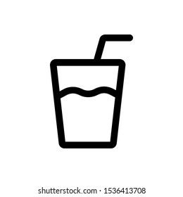 Vector glass of juice icon. Two-tone version on black and white background
