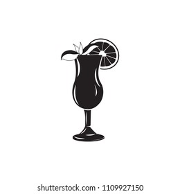 Vector glass of juice icons