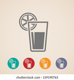 Vector Glass Of Juice Icons