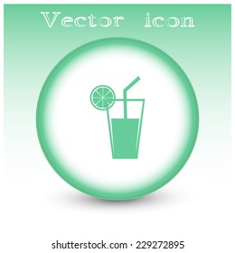 vector glass of juice icons 