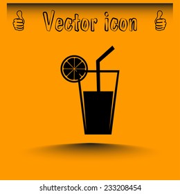vector glass of juice icons 