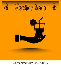 vector glass of juice icons 