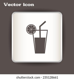 vector glass of juice icons 