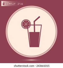 vector glass of juice icons 