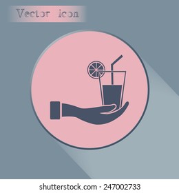 vector glass of juice icons 