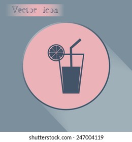 vector glass of juice icons 