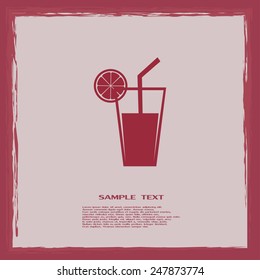 vector glass of juice icons 