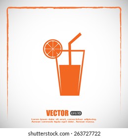 vector glass of juice icons 