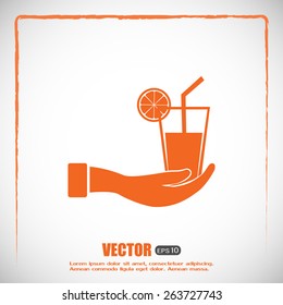 vector glass of juice icons 
