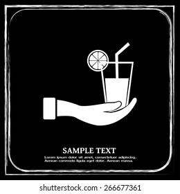 vector glass of juice icons 