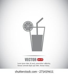 vector glass of juice icons 