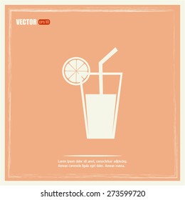 vector glass of juice icons 
