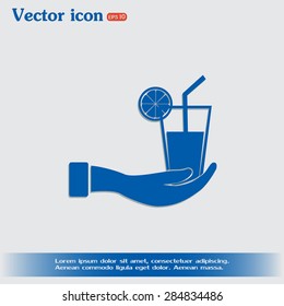 vector glass of juice icons 