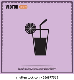 vector glass of juice icons 