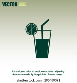 vector glass of juice icons 