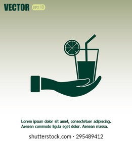 vector glass of juice icons 